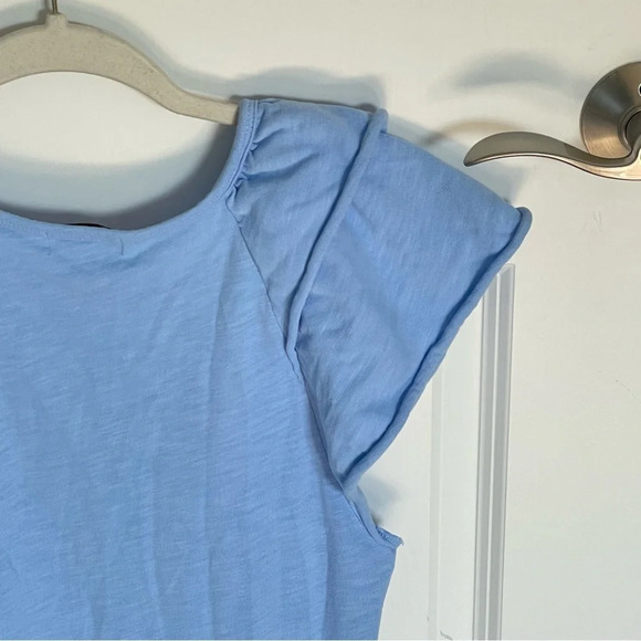 S'edge Blue Cotton Knit Ruffled Midi Dress - 29789 - Picture 11 of 16